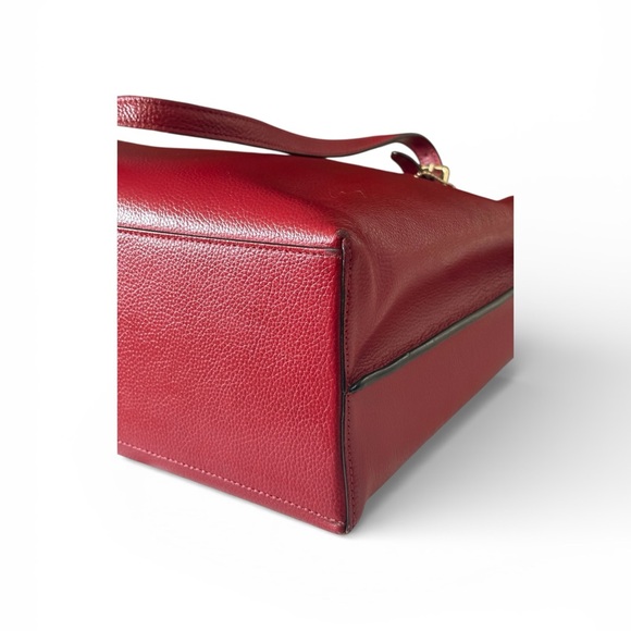 Coach Mollie Apple red double Face Leather Tote Bag - Picture 4 of 15